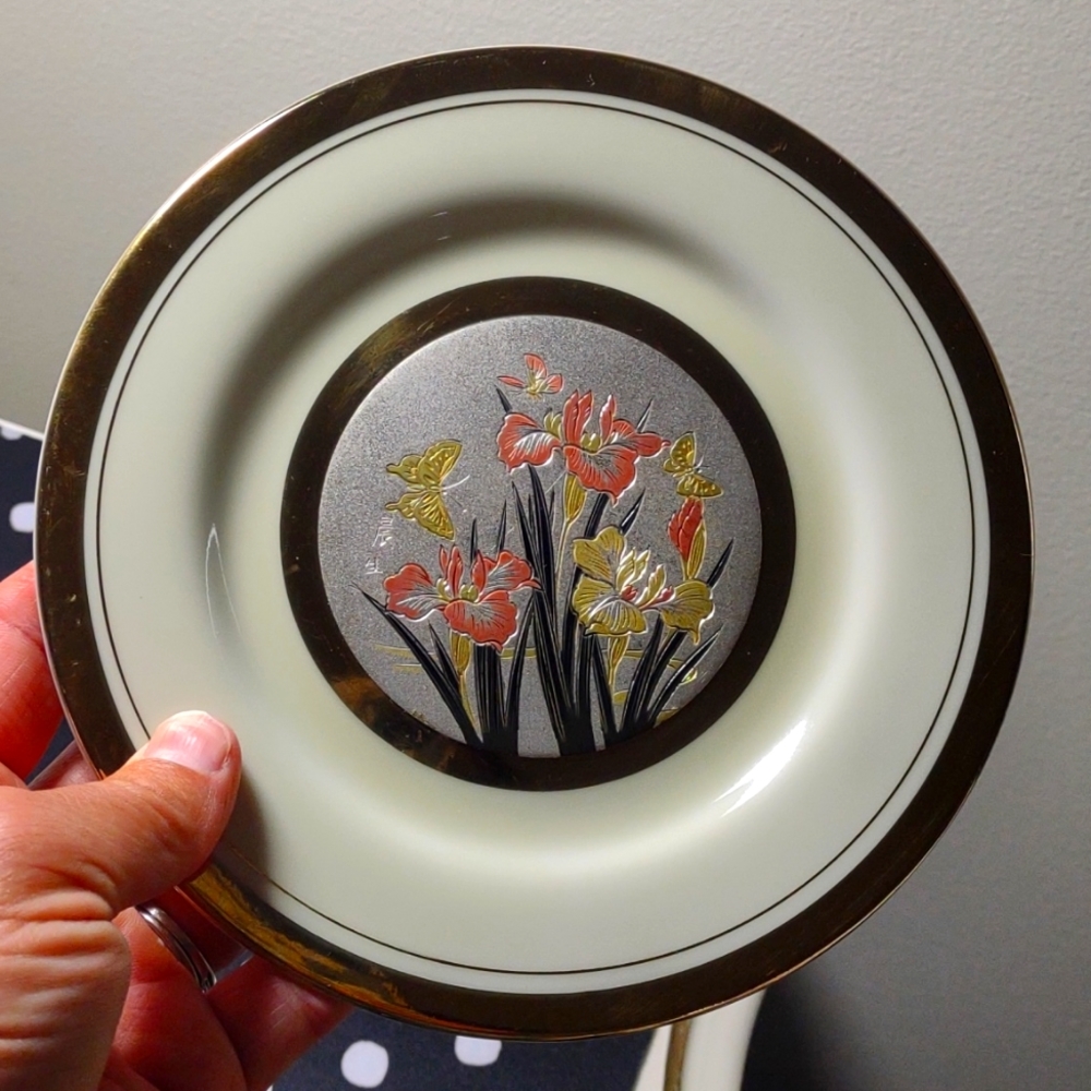 Gold and Silver decorative Chokin Plate